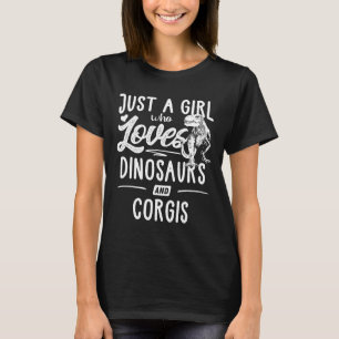 T-shirt Juste Une Fille Qui Aime Les Dinosaures Et Les Cor