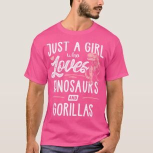 T-shirt Juste Une Fille Qui Aime Les Dinosaures Et Les Gor
