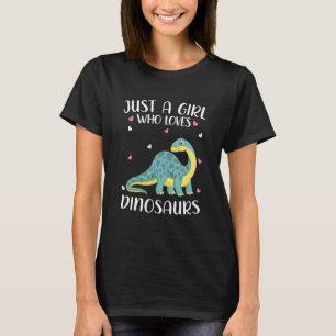 T-shirt Juste Une Fille Qui Aime Les Dinosaures Pour Les F