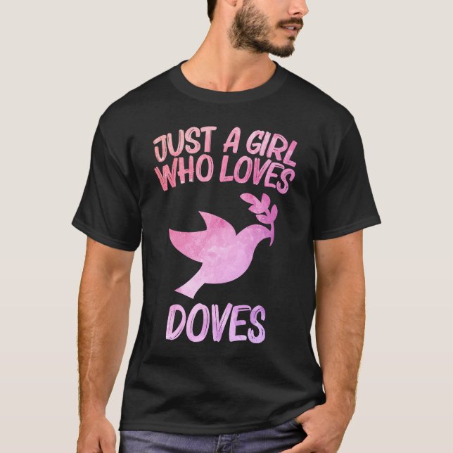 T-shirt Juste Une Fille Qui Aime Les Doves Pour Les Femmes (Devant)