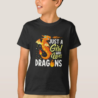 T-shirt Juste une fille qui aime les dragons adorables