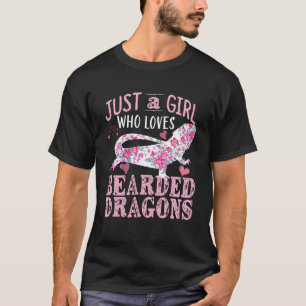 T-shirt Juste une fille qui aime les dragons déchirés Drag