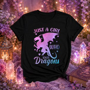T-shirt Juste une fille qui aime les dragons - Dragon Fant