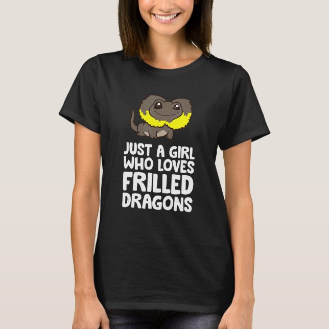 T-shirt Juste Une Fille Qui Aime Les Dragons Frillés Liza  (Devant)