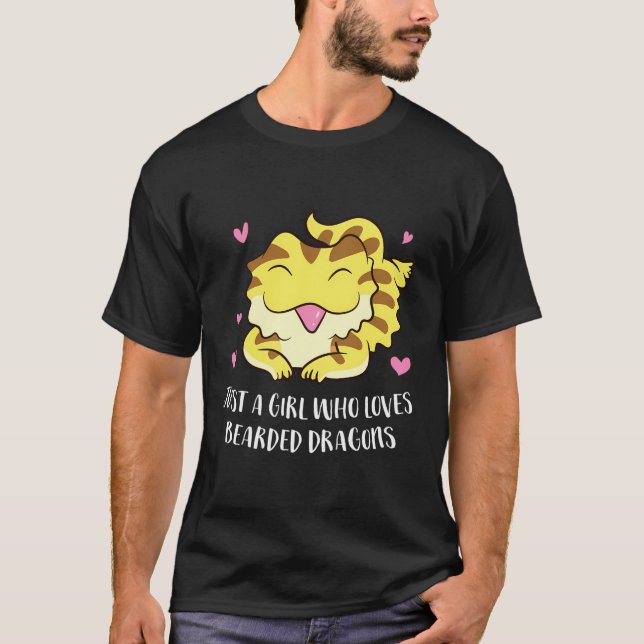 T-shirt Juste Une Fille Qui Aime Les Dragons Lizard Mignon (Devant)