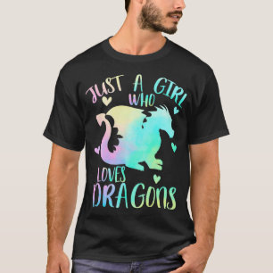 T-shirt Juste une fille qui aime les dragons mignons Drago