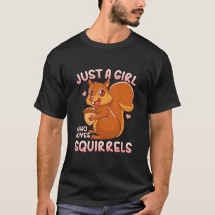 T-shirt Juste Une Fille Qui Aime Les Écureuils