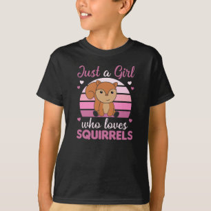 T-shirt Juste une fille qui aime les écureuils doux Écureu