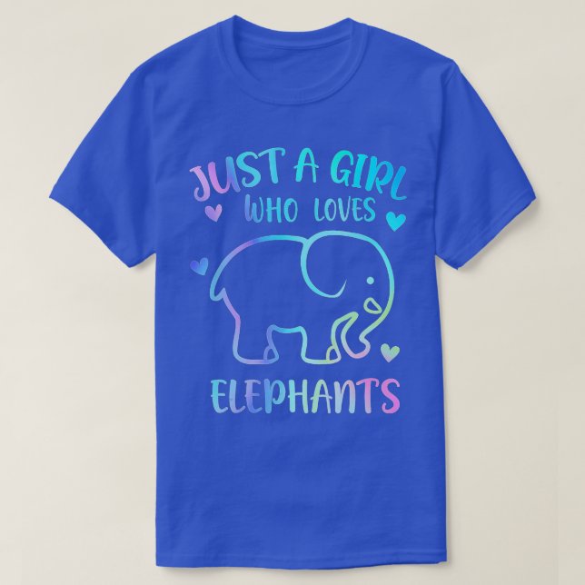 T-shirt Juste Une Fille Qui Aime Les Éléphants Cadeau Pour (Design devant)
