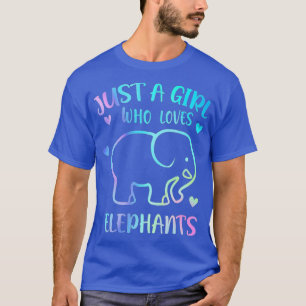 T-shirt Juste Une Fille Qui Aime Les Éléphants Cadeau Pour