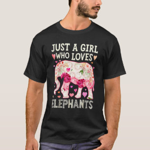 T-shirt Juste une fille qui aime les éléphants éléphant 20