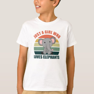 T-shirt Juste une fille qui aime les éléphants mignons ani