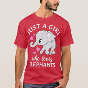 T-shirt Juste une fille qui aime les éléphants mignons ani