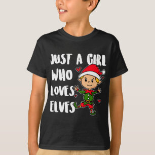 T-shirt Juste Une Fille Qui Aime Les Elfes Mignonnes Elfes