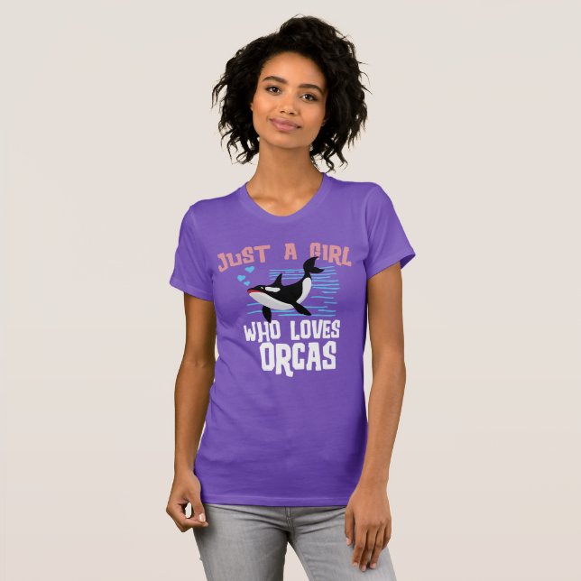 T-shirt Juste une fille qui aime les enfants orques orques (Devant entier)