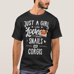 T-shirt Juste Une Fille Qui Aime Les Escargots Et Les Femm