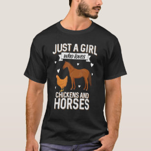 T-shirt Juste une fille qui aime les femmes de chevaux de