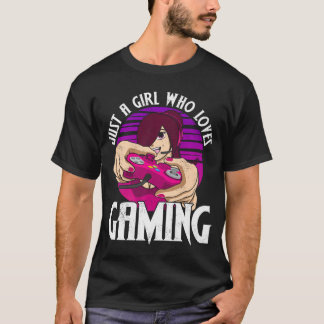 T-shirt Juste une fille qui aime les femmes de jeu et de p