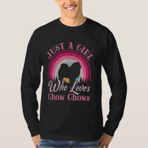 T-shirt Juste une fille qui aime les femmes filles chow ch