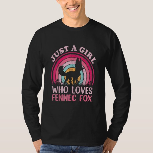 T-shirt Juste une fille qui aime les fennecs  les renards  (Devant)