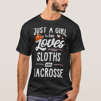 T-shirt Juste Une Fille Qui Aime Les Fentes Et Lacrosse Ca