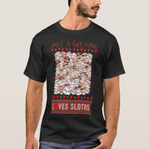 T-shirt Juste Une Fille Qui Aime Les Fentes Rose Motif san