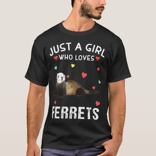 T-shirt Juste Une Fille Qui Aime Les Ferrets Pour Les Ferr (Devant)