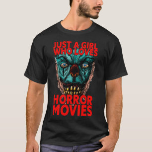 T-shirt Juste Une Fille Qui Aime Les Films D'Horreur Clown