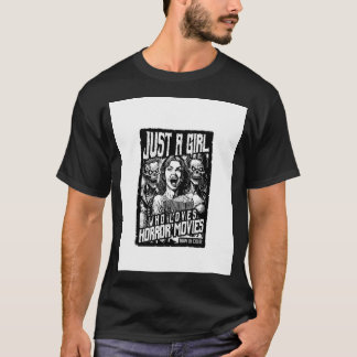 T-shirt Juste une fille qui aime les films d'horreur Hallo