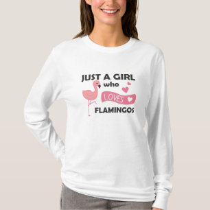 T-shirt Juste une fille qui aime les Flamants roses mignon