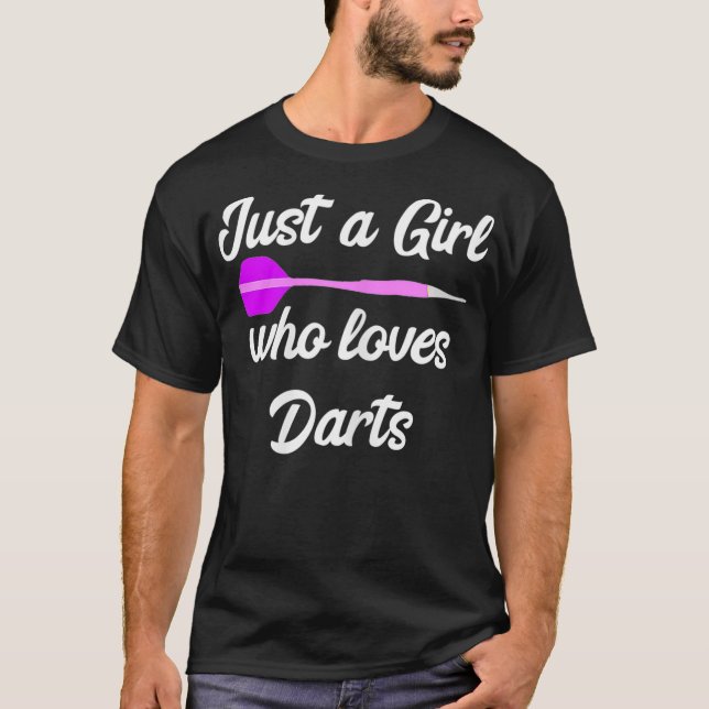 T-shirt Juste Une Fille Qui Aime Les fléchettes fléchées f (Devant)