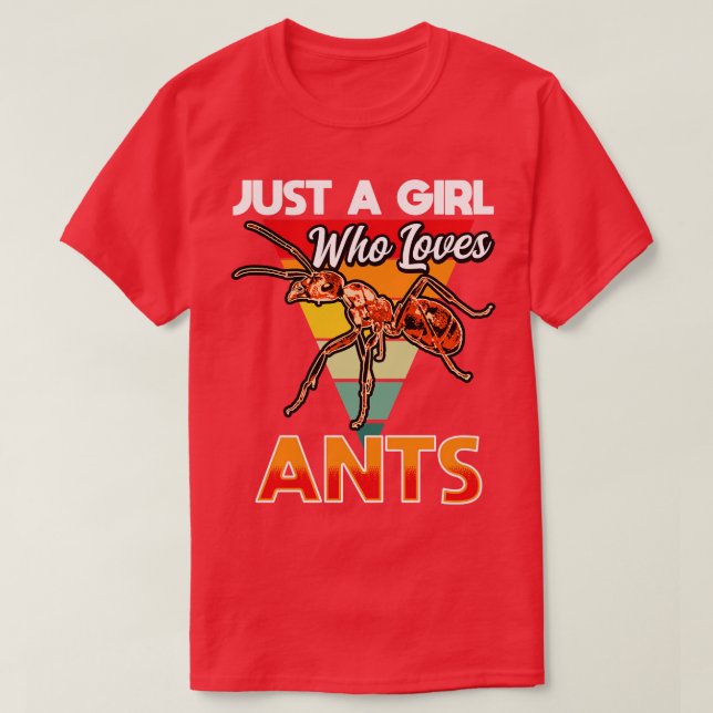 T-shirt Juste Une Fille Qui Aime Les Fourmis (Design devant)