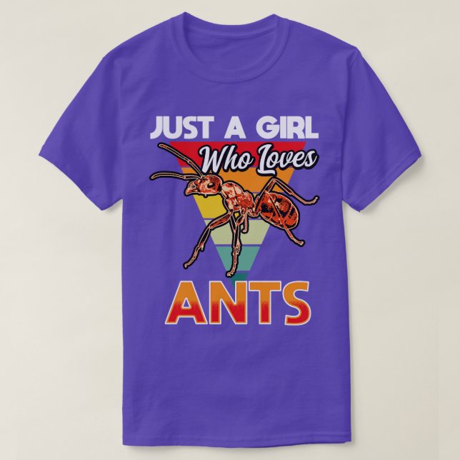 T-shirt Juste Une Fille Qui Aime Les Fourmis (Design devant)