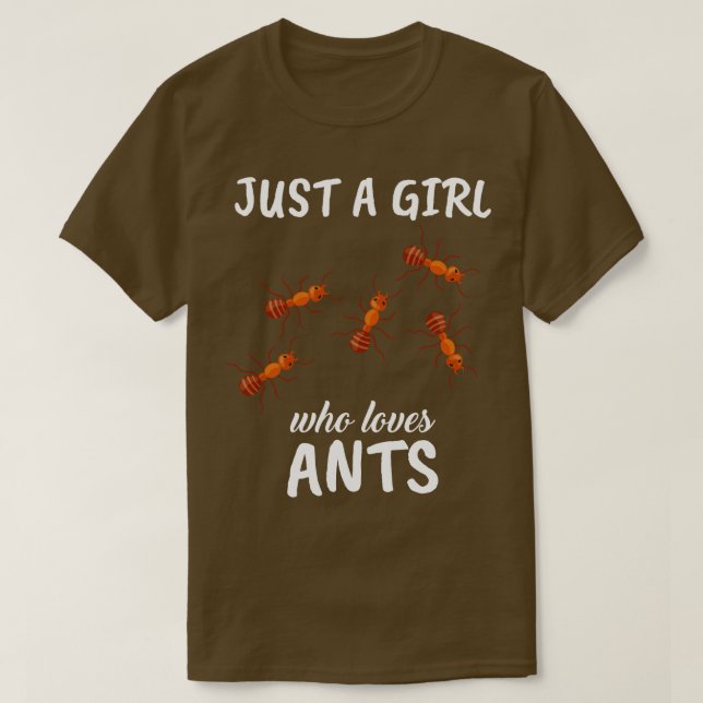 T-shirt Juste Une Fille Qui Aime Les Fourmis (Design devant)