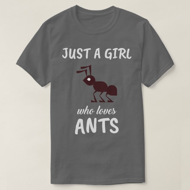 T-shirt Juste une fille qui aime les fourmis 1 (Design devant)