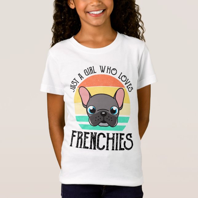 T-Shirt Juste une fille qui aime les Français (Devant)