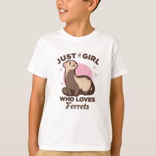 T-shirt Juste une fille qui aime les furets