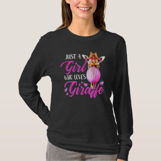 T-shirt Juste Une Fille Qui Aime Les Girafes