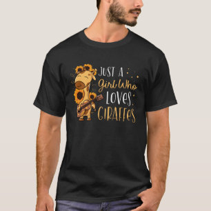 T-shirt Juste une fille qui aime les girafes girafes adora