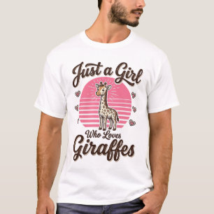 T-shirt Juste une fille qui aime les girafes vintage conce