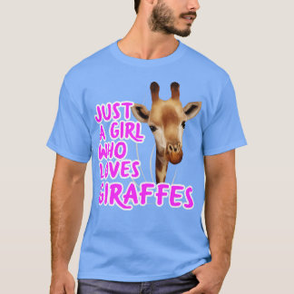 T-shirt Juste Une Fille Qui Aime Les Giraffes