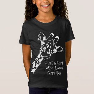 T-Shirt Juste une fille qui aime les Giraffes jolie T-shir