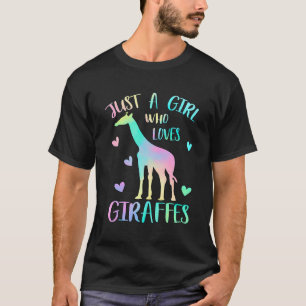 T-shirt Juste Une Fille Qui Aime Les Giraffes Mignonne Ama
