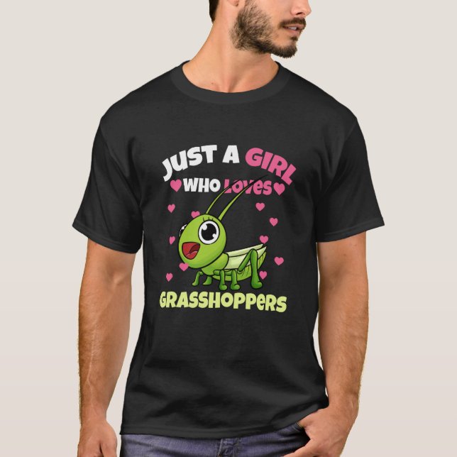 T-shirt Juste Une Fille Qui Aime Les Grasshoppers (Devant)