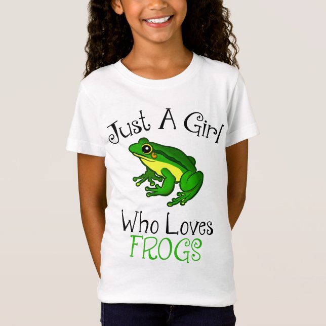 T-Shirt Juste une fille qui aime les grenouilles Amoureux  (Devant)