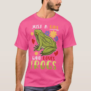 T-shirt Juste une fille qui aime les grenouilles Amoureux