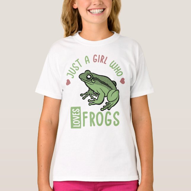 T-shirt Juste une fille qui aime les grenouilles Cadeaux a (Devant)