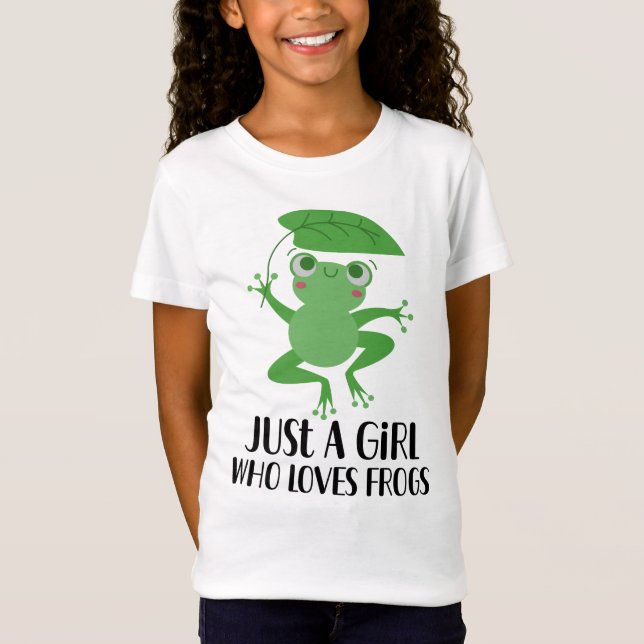 T-Shirt Juste Une Fille Qui Aime Les Grenouilles Costume D (Devant)