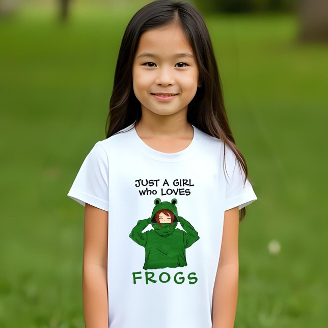 T-Shirt Juste une fille qui aime les grenouilles Grenouill (Créateur téléchargé)