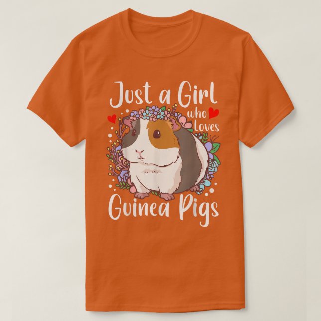 T-shirt Juste une fille qui aime les Guinée Cochons Guinée (Design devant)